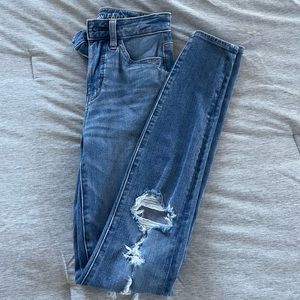Ripped Mid Rise Jeans